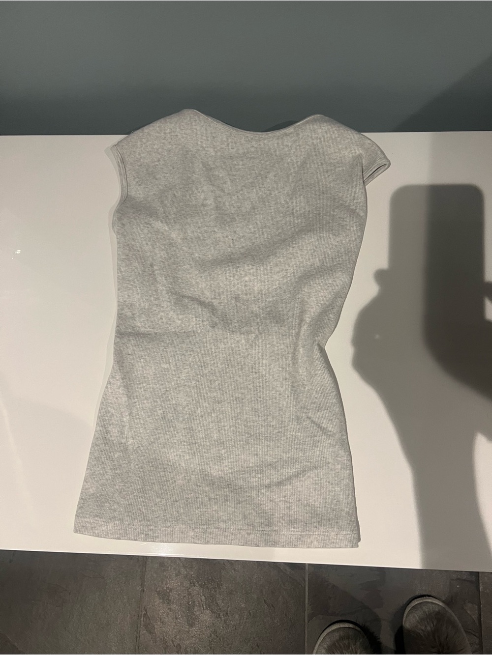 Aritzia TNA Heather Gray Ribbed Tank